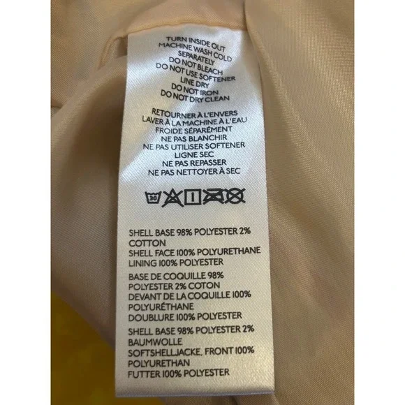 Anthropologie Tan Faux Leather Moto Jacket Size Medium - Picture 4 of 7